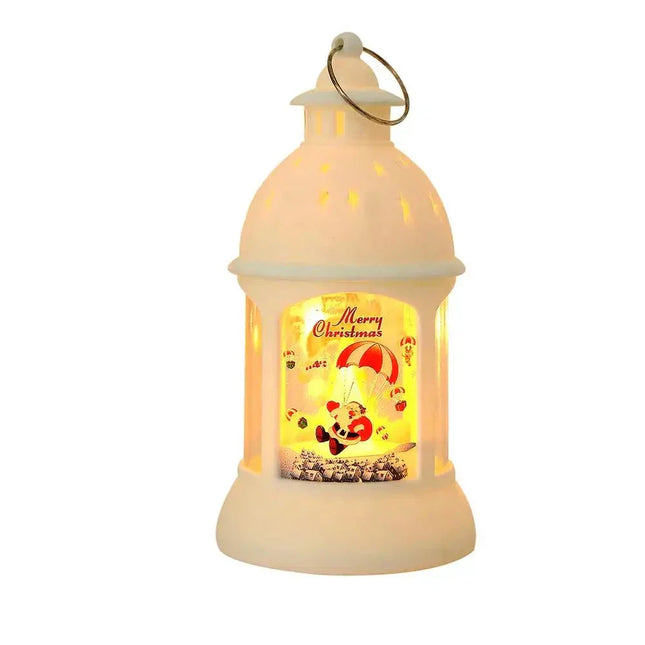 Battery-Powered LED Christmas Lantern – Warm Holiday Decor for Indoors & Outdoors