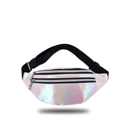 Holographic Crossbody Hip Bag – Trendy Festival Waist Pack with Adjustable Strap