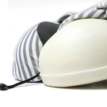 Ergonomic Memory Foam Travel Neck Pillow – Comfortable Support for Airplane, Car & Train Journeys