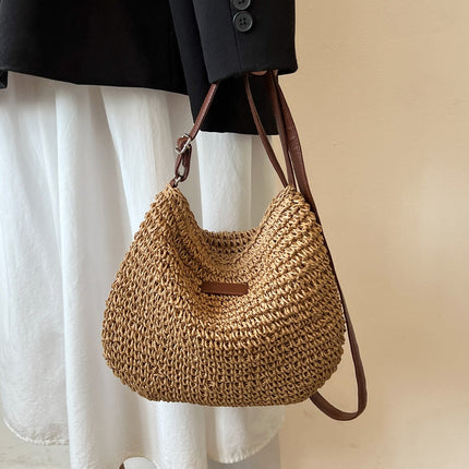 Handwoven Rattan Shoulder Bag – Lightweight, Stylish & Perfect for Summer