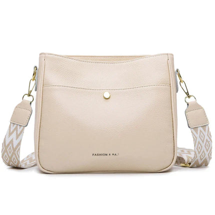 Stylish Women's Shoulder Bag with Wide Strap – Versatile Crossbody Purse with Spacious Compartments