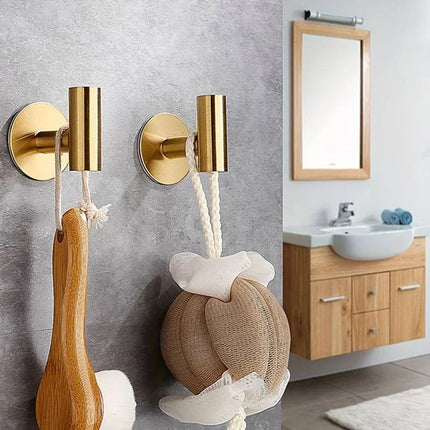 Self-Adhesive Stainless Steel Wall Hook – No-Drill Bath & Towel Hook | Modern Rustproof Design