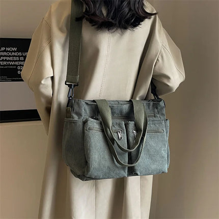 Vintage Canvas Shoulder Bag for Men & Women – Spacious, Durable & Practical Crossbody Messenger Bag
