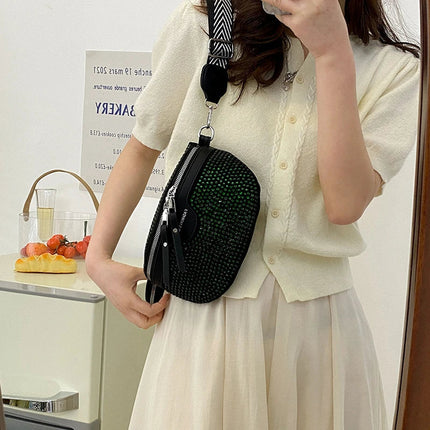 Luxury Studded Crossbody & Waist Bag with Extra Pouch – Chic Shoulder Bag Style