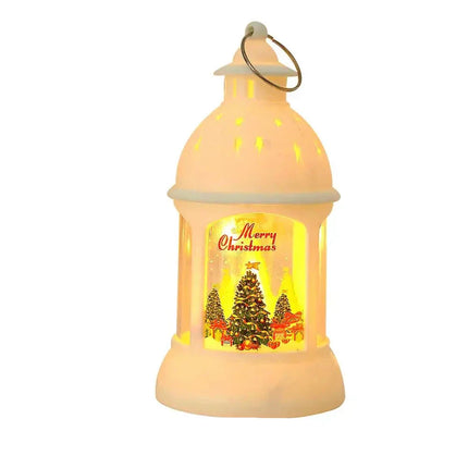Battery-Powered LED Christmas Lantern – Warm Holiday Decor for Indoors & Outdoors