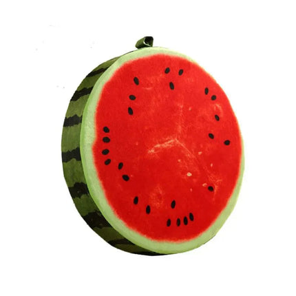 Round Fruit Cushion – Plush Watermelon, Orange & Lime Seat Pad for Home Decor and Comfort