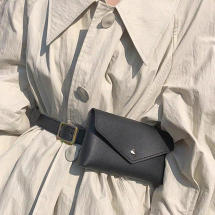 Minimalist Leather Belt Bag / Crossbody Waist Bag — Stylish & Adjustable Design