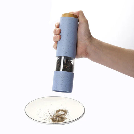 Electric Herb Grinder 7.1" x 2" – Ceramic Salt & Pepper Mill for Easy Cooking
