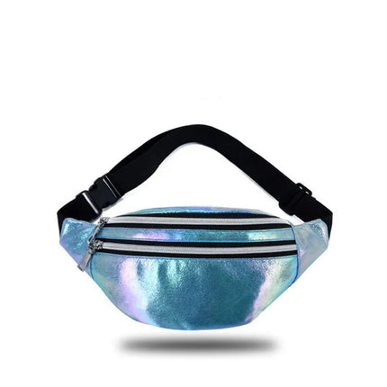 Holographic Crossbody Hip Bag – Trendy Festival Waist Pack with Adjustable Strap