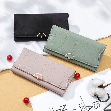 Women's Leather Wallet – Stylish, Spacious & Secure | RFID-Blocking Bifold Purse with Phone Pocket