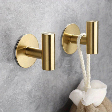 Self-Adhesive Stainless Steel Wall Hook – No-Drill Bath & Towel Hook | Modern Rustproof Design
