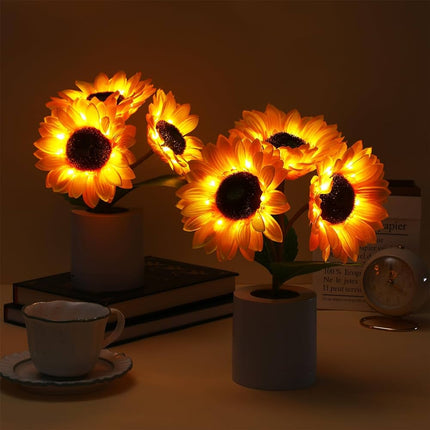 Sunflower LED Table Lamp – Warm Ambient Lighting & Cozy Home Décor Accent