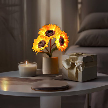Sunflower LED Table Lamp – Warm Ambient Lighting & Cozy Home Décor Accent