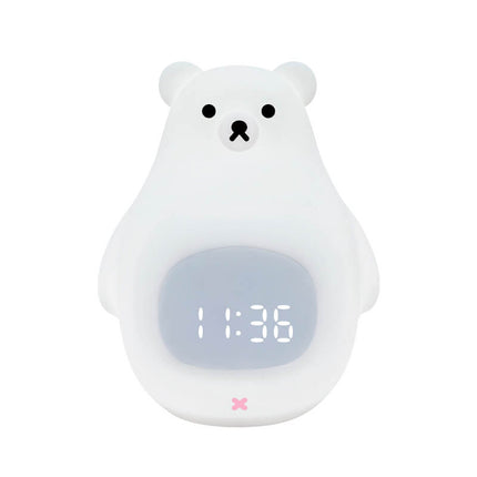 Cute LED Polar Bear Night Light & Alarm Clock – Adorable Bedroom Decor & Functional Desk Lamp