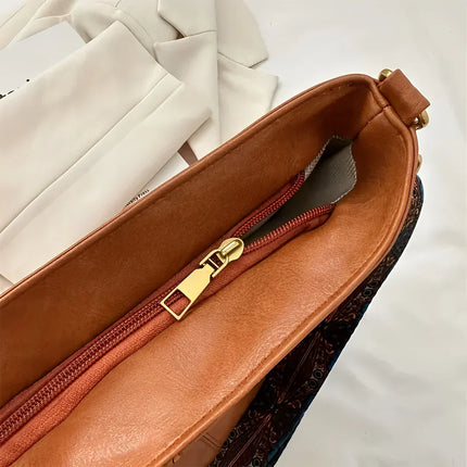 Stylish Brown Handbag with Wide Shoulder Strap – Spacious & Elegant