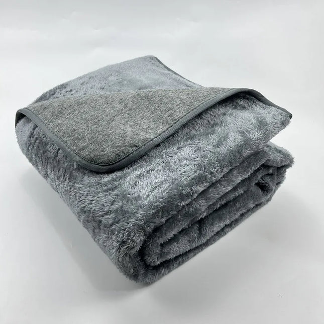Grey Electric Heated Blanket – Soft Fleece Throw with Timer & Adjustable Heat Settings