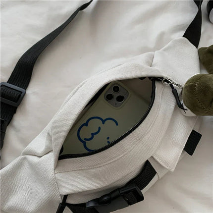 Trendy Crossbody & Waist Bag with Keychain ‒ Spacious Adjustable Strap Hip & Shoulder Bag