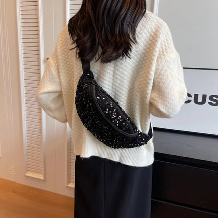 Black Sequin Crossbody Bag – Chic, Trendy & Comfortable Evening Purse
