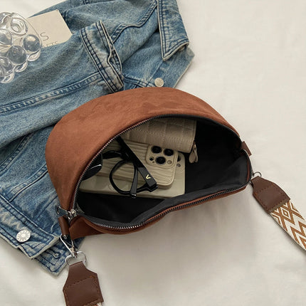 Minimalist Suede Hip Bag – Versatile Crossbody & Fanny Pack for Women