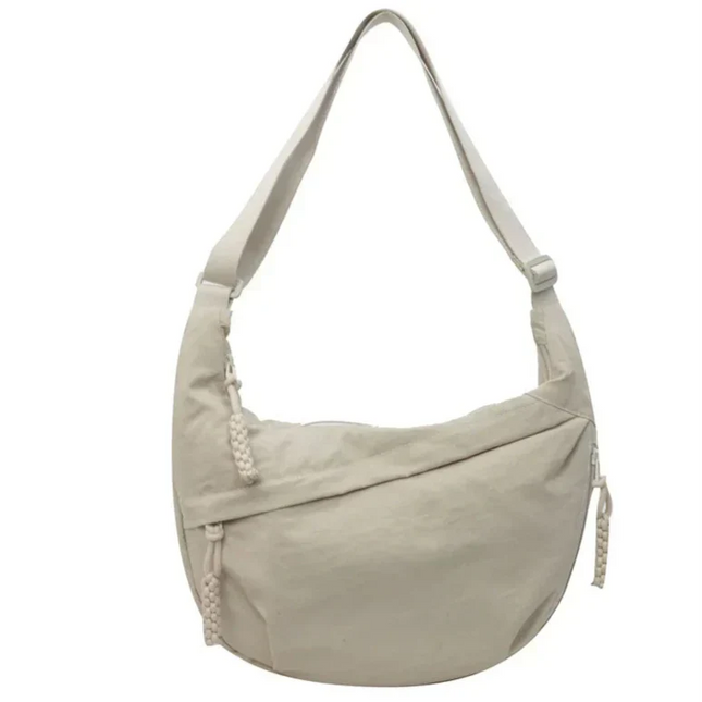 Beige Hobo Crossbody Bag – Spacious, Stylish & Comfortable Everyday Tote