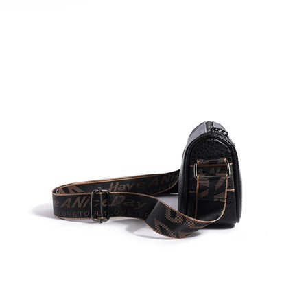 Stylish Women’s Crossbody Bag – PU Leather Compact Shoulder Purse in Black or Beige