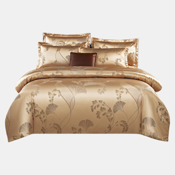 Luxe Satin Floral Duvet Cover Set – Silky Smooth Bedding for a Cool, Elegant Sleep