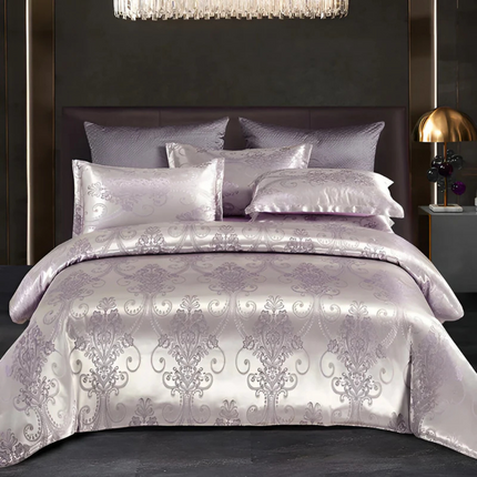 Luxe Satin Floral Duvet Cover Set – Silky Smooth Bedding for a Cool, Elegant Sleep