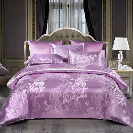 Luxe Satin Floral Duvet Cover Set – Silky Smooth Bedding for a Cool, Elegant Sleep