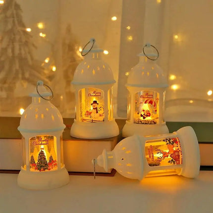 Battery-Powered LED Christmas Lantern – Warm Holiday Decor for Indoors & Outdoors