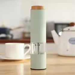 Electric Herb Grinder 7.1" x 2" – Ceramic Salt & Pepper Mill for Easy Cooking