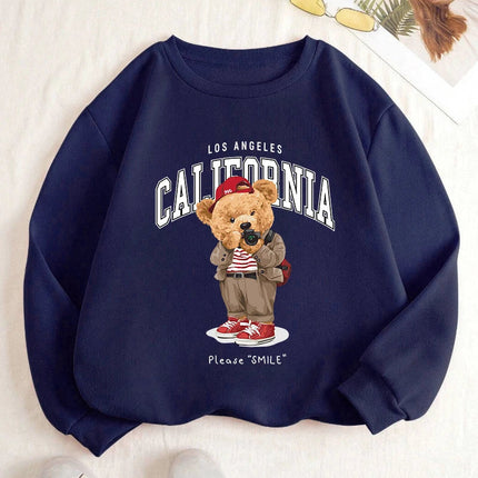 Unisex California Bear Sweater - Oversized Sweater with Bear Print