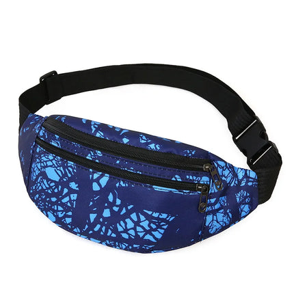 Colorful Feather Print Fanny Pack – Adjustable Crossbody & Festival Waist Bag for Women