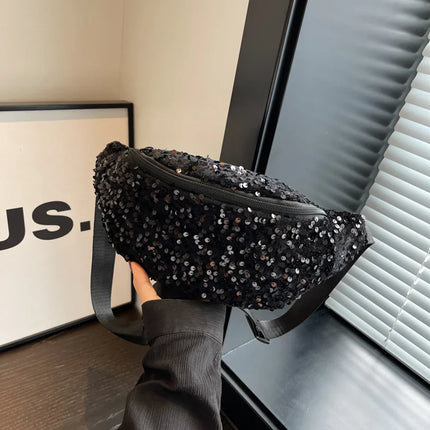 Black Sequin Crossbody Bag – Chic, Trendy & Comfortable Evening Purse