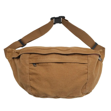 Unisex XL Canvas Crossbody Bag – Adjustable Strap, Large Capacity for Travel, Festivals & Daily Use