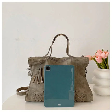 Women’s Large Faux Leather Tote Bag | Spacious Shoulder / Handbag for Work & Daily Use