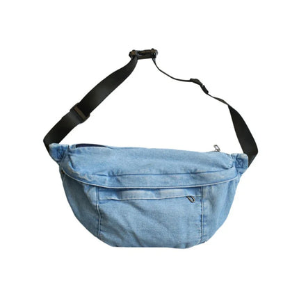 Denim Crossbody Fanny Pack – Adjustable Waist Bag for Women | Lightweight & Stylish Jean Belt Bag