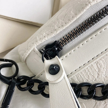 Trendy Crossbody Shoulder Bag with Chain Strap & Detachable Pouch – Versatile Waist, Shoulder, or Crossbody Wear