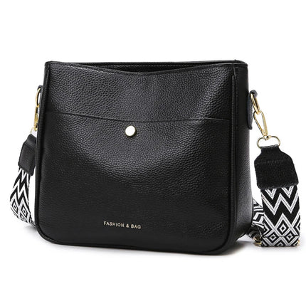 Stylish Women's Shoulder Bag with Wide Strap – Versatile Crossbody Purse with Spacious Compartments