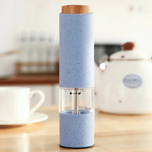 Electric Herb Grinder 7.1" x 2" – Ceramic Salt & Pepper Mill for Easy Cooking