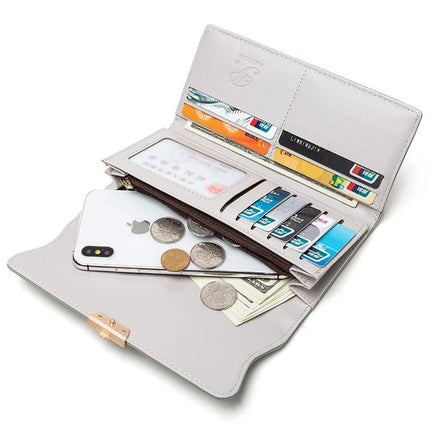 Women's Leather Wallet – Stylish, Spacious & Secure | RFID-Blocking Bifold Purse with Phone Pocket