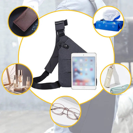 Anti-Theft Shoulder Bag – Compact & Secure Crossbody, Hidden Zippers, Water-Resistant Travel Sling