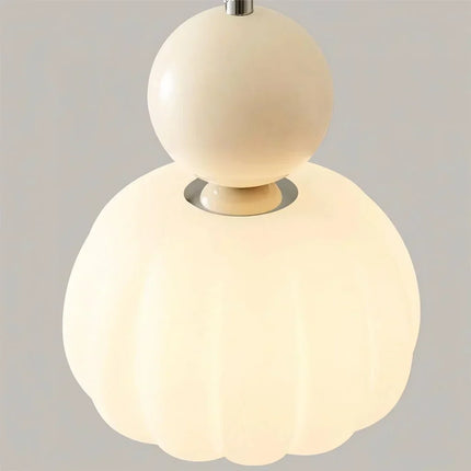 Art Deco Pendant Light – Cream G9 Hanging Lamp with Adjustable Cable