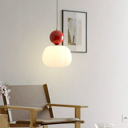 Art Deco Pendant Light – Cream G9 Hanging Lamp with Adjustable Cable
