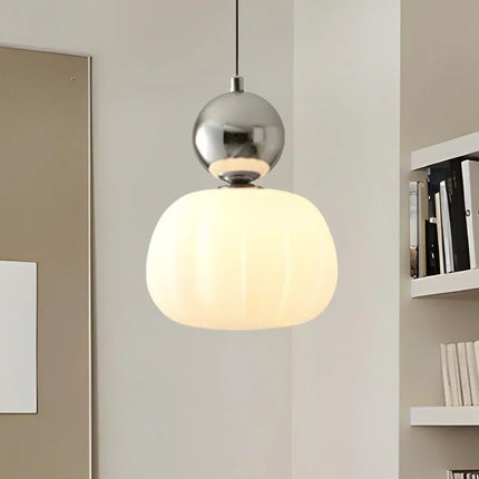 Art Deco Pendant Light – Cream G9 Hanging Lamp with Adjustable Cable