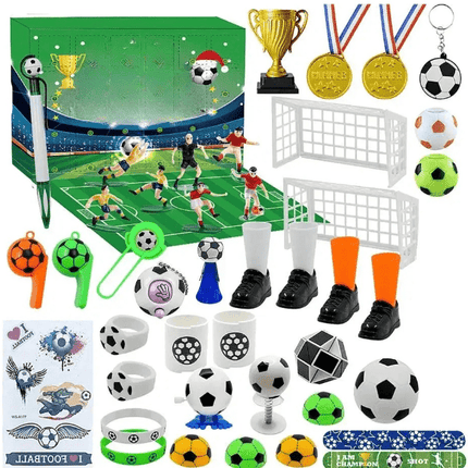 Football Advent Calendar – 24 Soccer Toys & Accessories for Kids | Christmas Countdown Gift