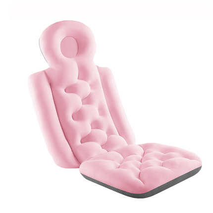 Luxury Bath Pillow with Neck & Back Support – Ergonomic Spa Cushion with 6 Suction Cups for Ultimate Comfort