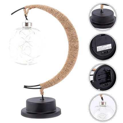 Moon-Inspired LED Touch Table Lamp – Warm Ambient Light for Bedroom & Living Room Décor