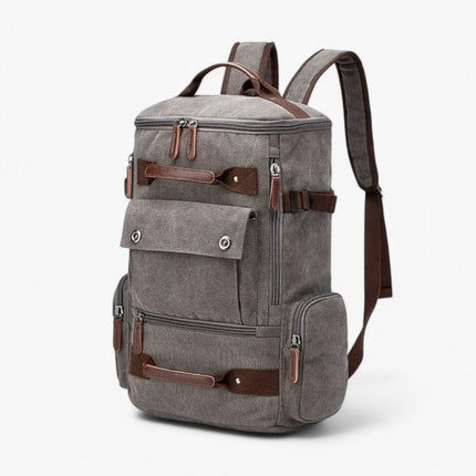 Vintage Canvas Backpack – Durable Unisex Rucksack with Laptop Compartment