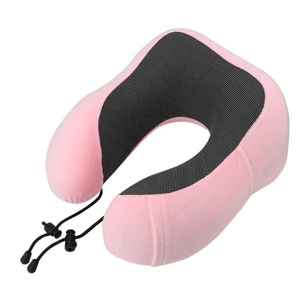 Ergonomic Memory Foam Travel Neck Pillow – Comfortable Support for Airplane, Car & Train Journeys