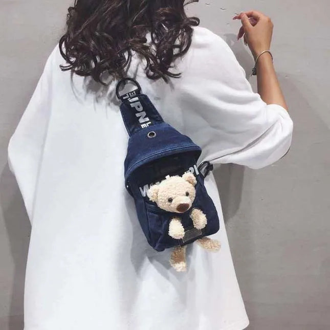 Teddy Mini Crossbody Bag – Cute & Practical Plush Small Shoulder Bag